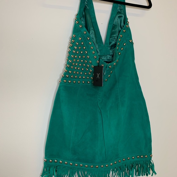 Nomi Mini Dress In Green - Picture 4 of 8